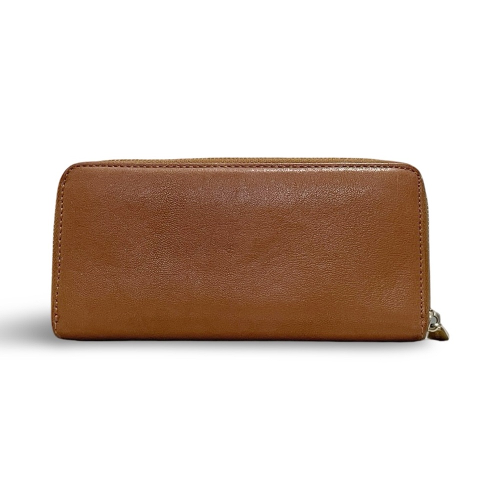 MICHAEL Michael Kors Luggage Tan Leather Jet Set Zip Around Continental Wallet - Picture 2 of 8